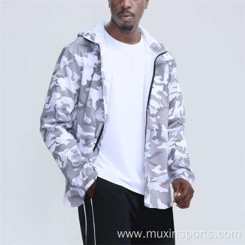 Wholesale Camo Men Workout Jacket Full Zip